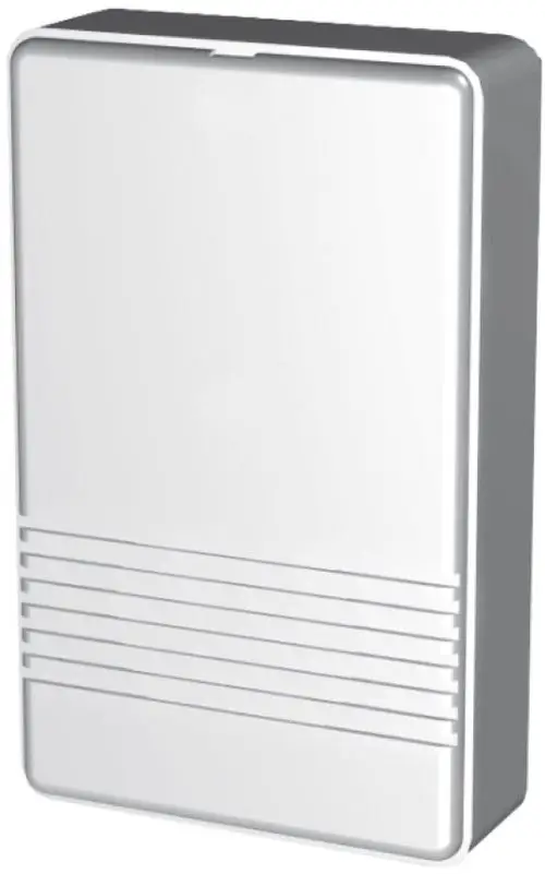 Weißes Gehäuse mit rechteckiger Form und horizontalen Rillen an der unteren Kante. Das Produkt ist Zubehör von Bosch, möglicherweise für Temperaturmessungen.